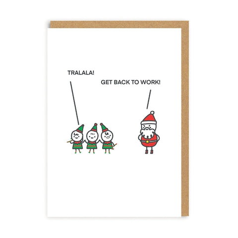 Get Back To Work Christmas Card