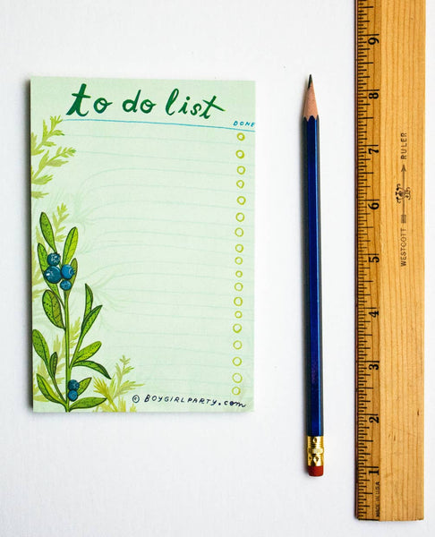 Blueberry To Do List Notepad