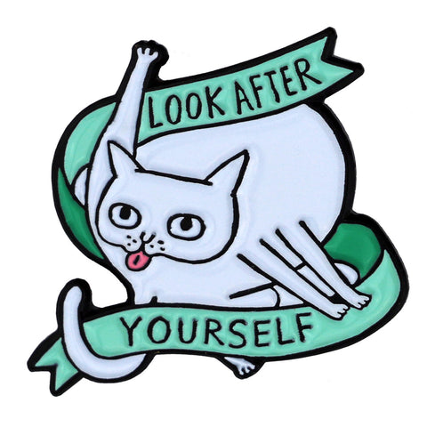 Look After Yourself (Green) Enamel Pin by Badge Bomb
