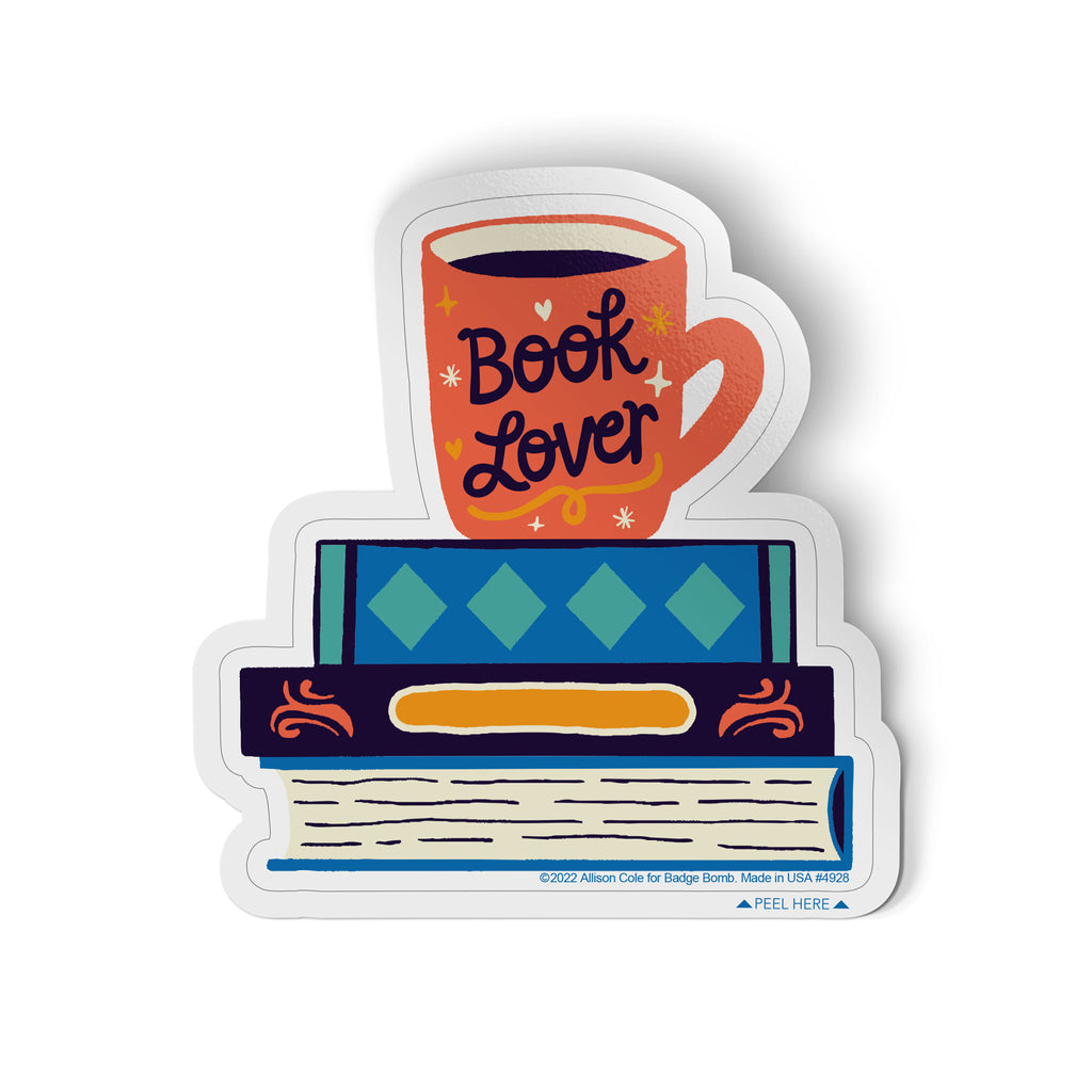 Book Lover Sticker by Badge Bomb