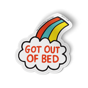 Got Out Of Bed Sticker by Badge Bomb