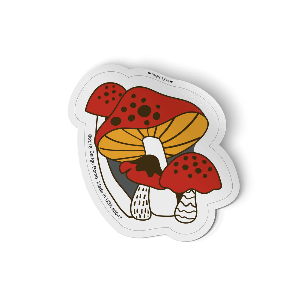 Mushroom Sticker by Badge Bomb