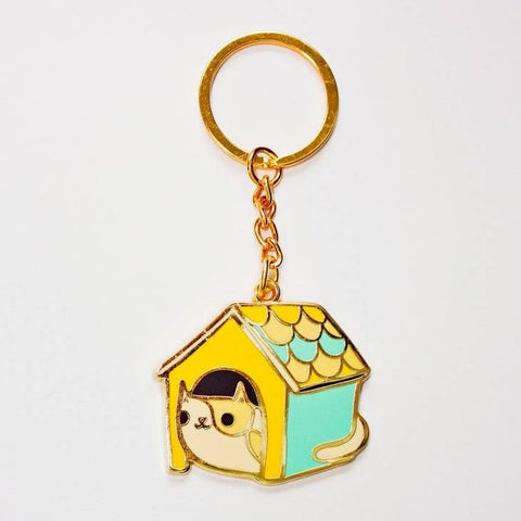 Cat House Keychain