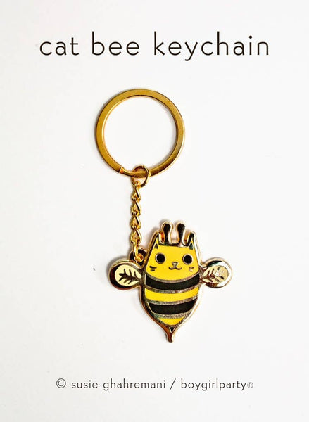 Cat Bee Keychain