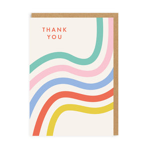 Thank You Stripes Greeting card by Ohh Deer