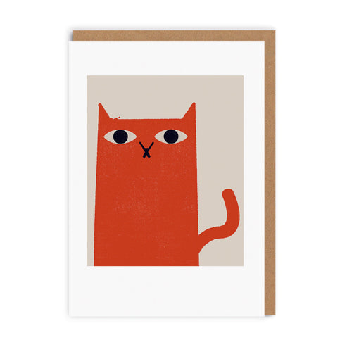 Ginger Cat Greeting Card by Ohh Deer