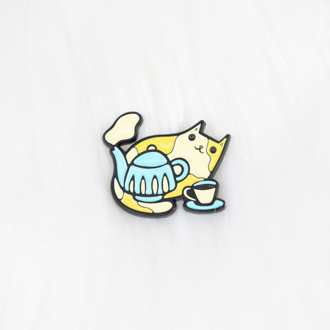 Cat Tea Party Pin