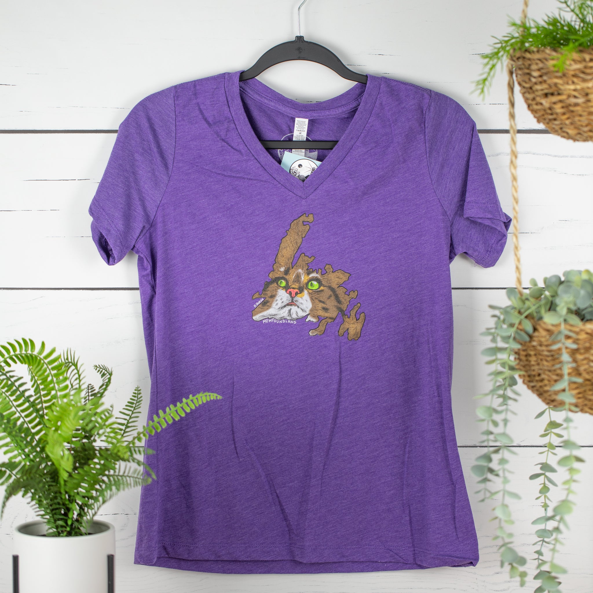 Mewfoundland Relaxed V Neck Tee