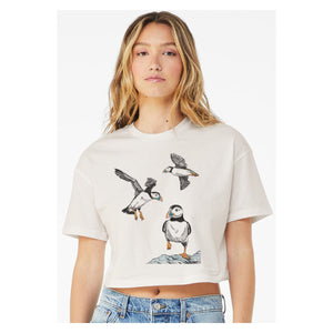 Atlantic Puffins Crop Tee