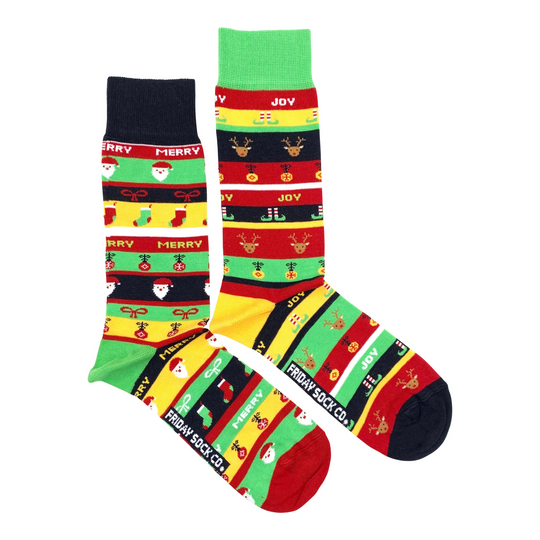 Ugly Christmas Merry and Joy Mid-Calf Socks