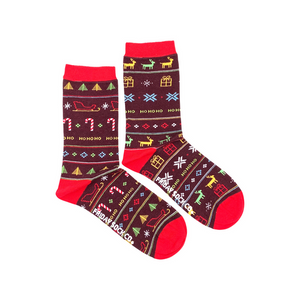 Ugly Christmas Sleigh Ride Crew Socks