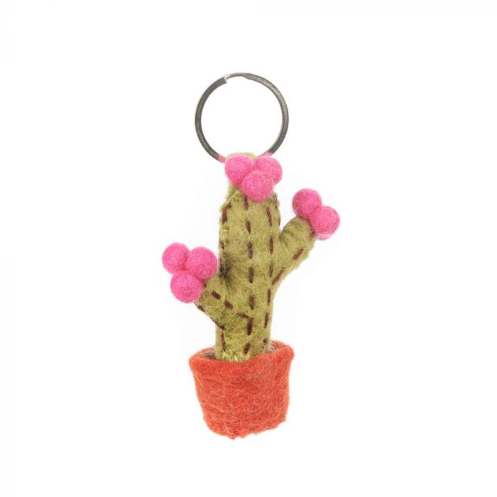 Cactus Felt Keychain