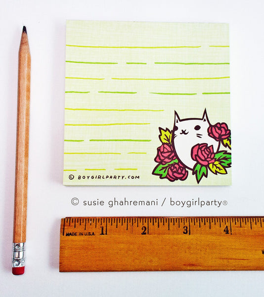 Cat Rose Garden Notepad