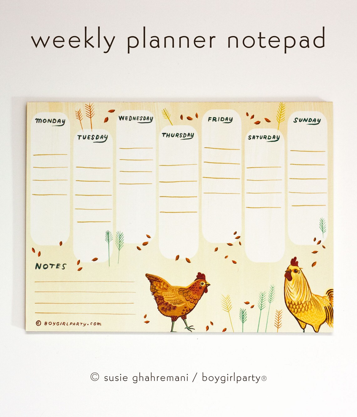 Chicken Weekly Planner