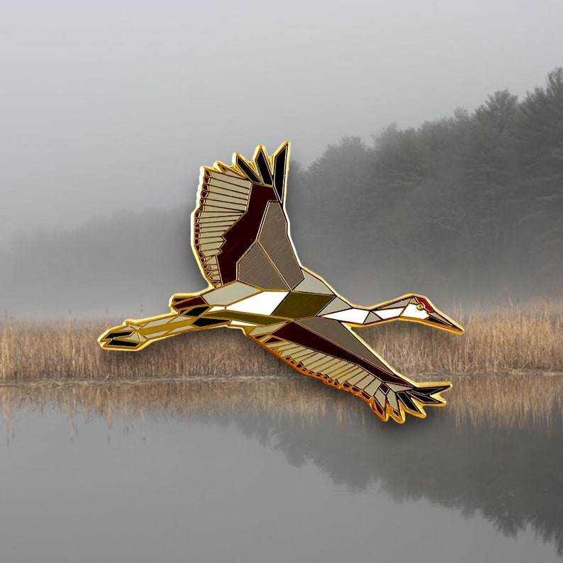 Sandhill Crane Pin