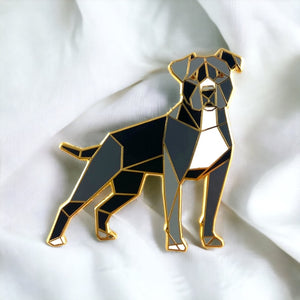 Black Pit Bull Dog Pin