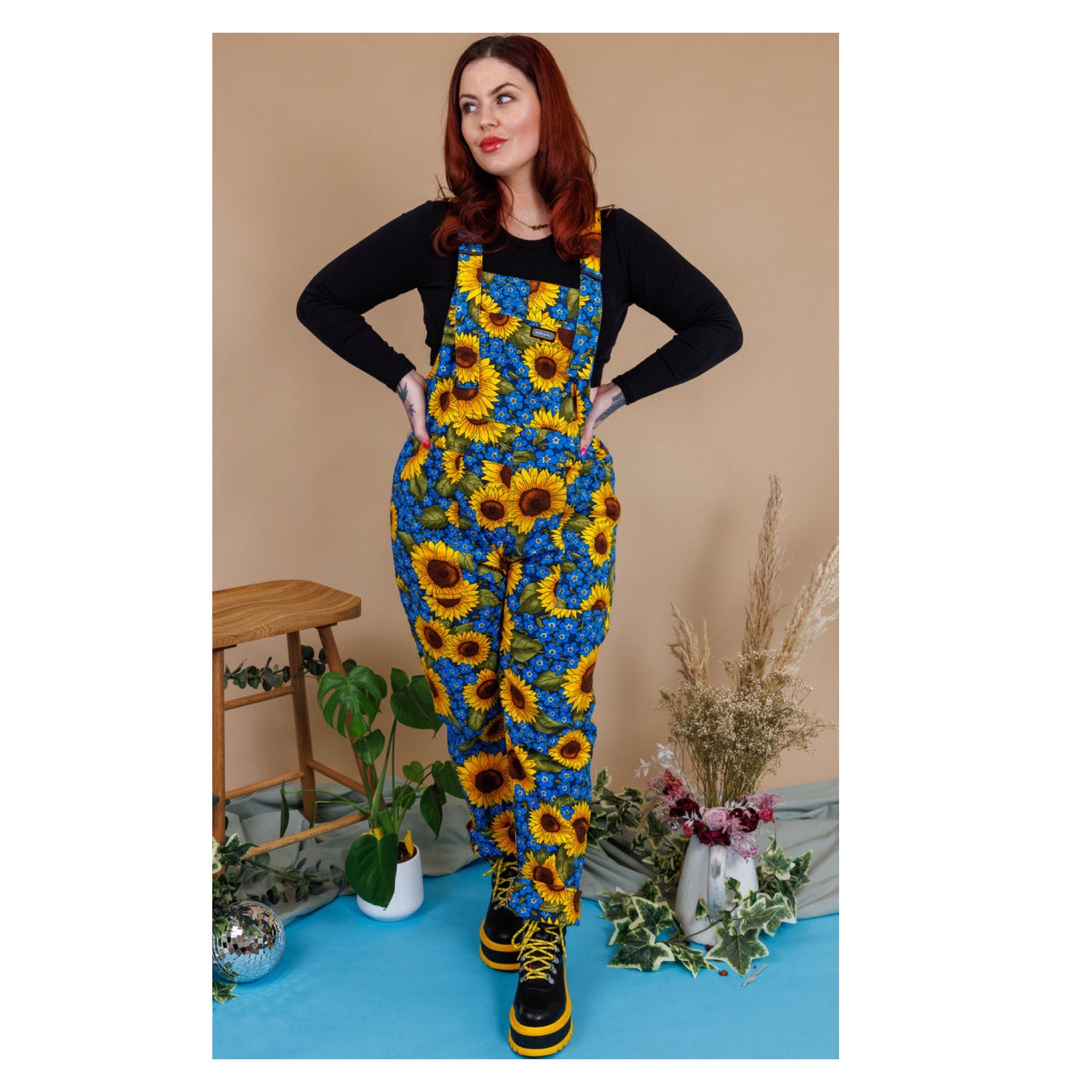 Forget Me Not Sunflower Dungaree
