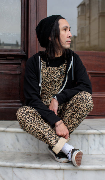 Leopard Stretch Twill Dungarees