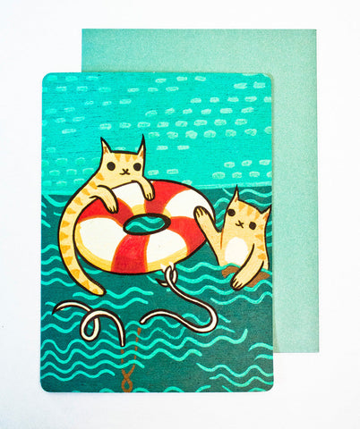 Cat Lifesaver Thank You Card