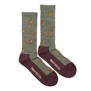 Deer Merino Wool Mid-Calf Socks