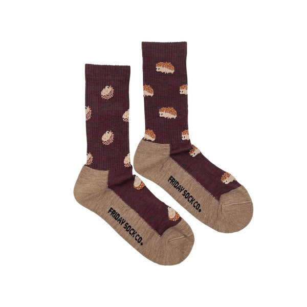 Hedgehog Merino Wool Crew Socks