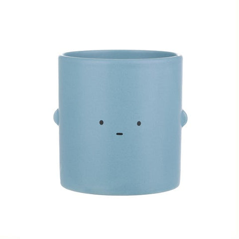 Blue Straight Face Toki Plant Pot