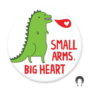 Small Arms Big Heart Magnet by Badge Bomb