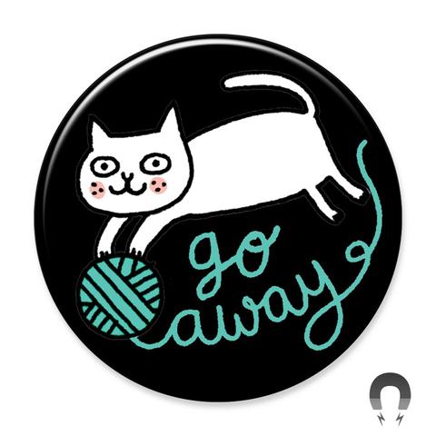 Go Away Magnet by Badge Bomb