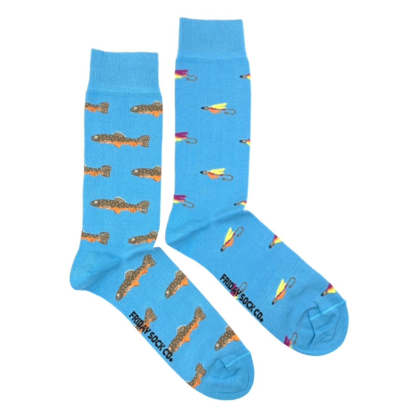 Trout and Fly Mid-Calf Socks