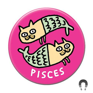 Pisces Catstrology Magnet by Badge Bomb