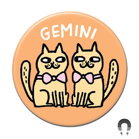 Gemini Catstrology Magnet by Badge Bomb