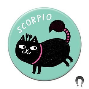 Scorpio Catstrology Magnet by Badge Bomb