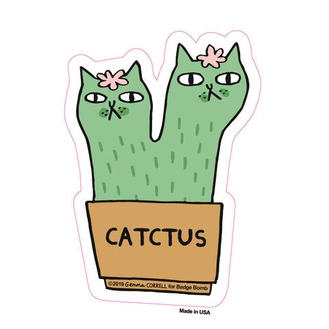 Catctus Sticker by Badge Bomb
