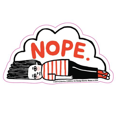 Nope Sticker by Badge Bomb