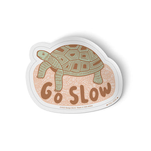Go Slow Turtle Sticker by Badge Bomb