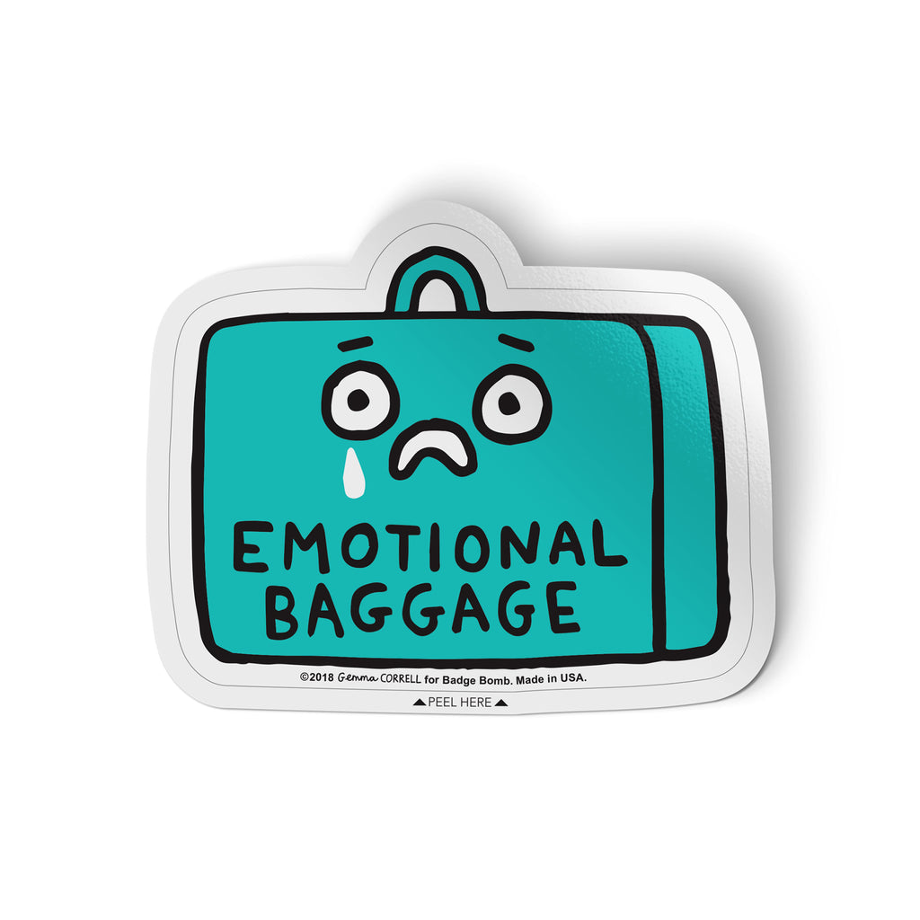 Emotional Baggage Sticker by Badge Bomb