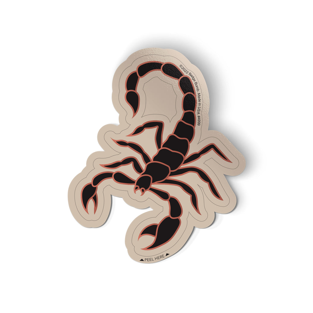 Scorpion Sticker by Badge Bomb