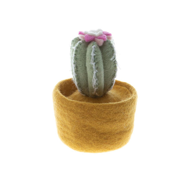 Felt Cactus Yellow Pot