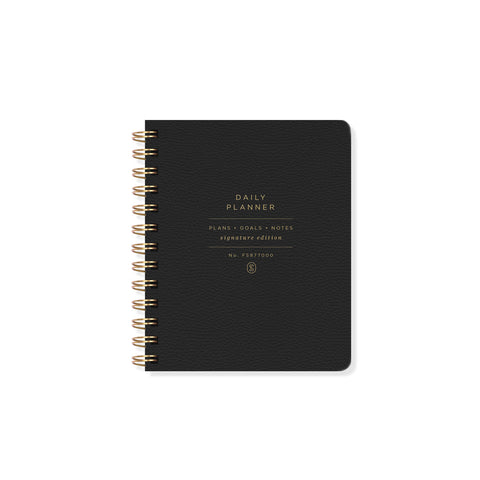 Non-Dated Daily Planner in Black