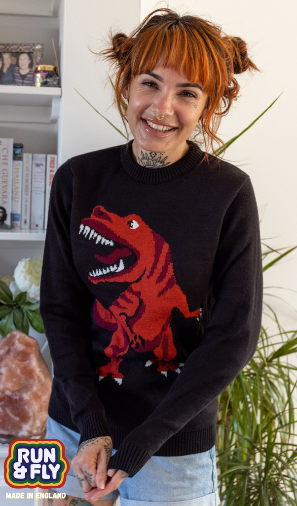 Knitted sales dinosaur jumper