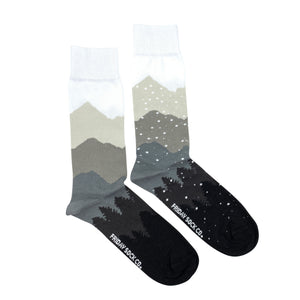 Mountain & Snow Recycled Cotton Mid-Calf Socks