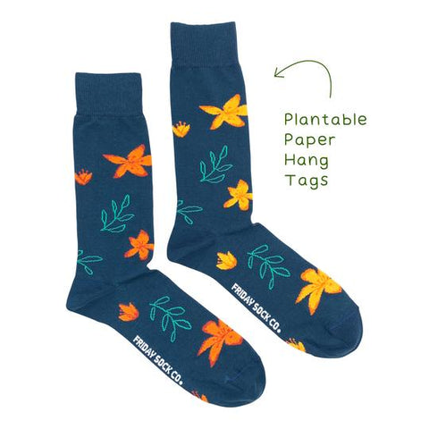 Tropical Floral Mid-Calf Socks