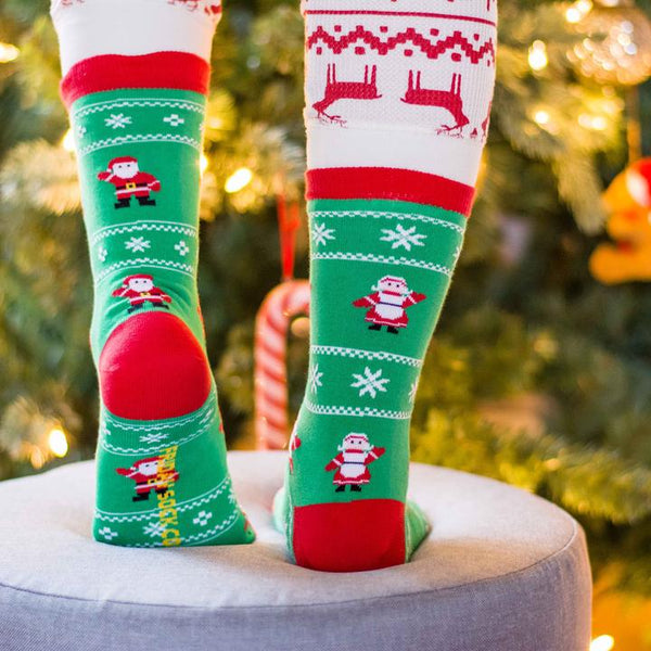 Ugly Christmas Mr. & Mrs. Claus Crew Socks