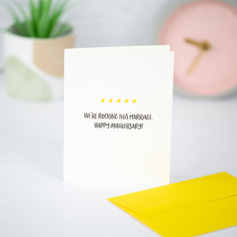 We're Rocking This Marriage! Greeting Card