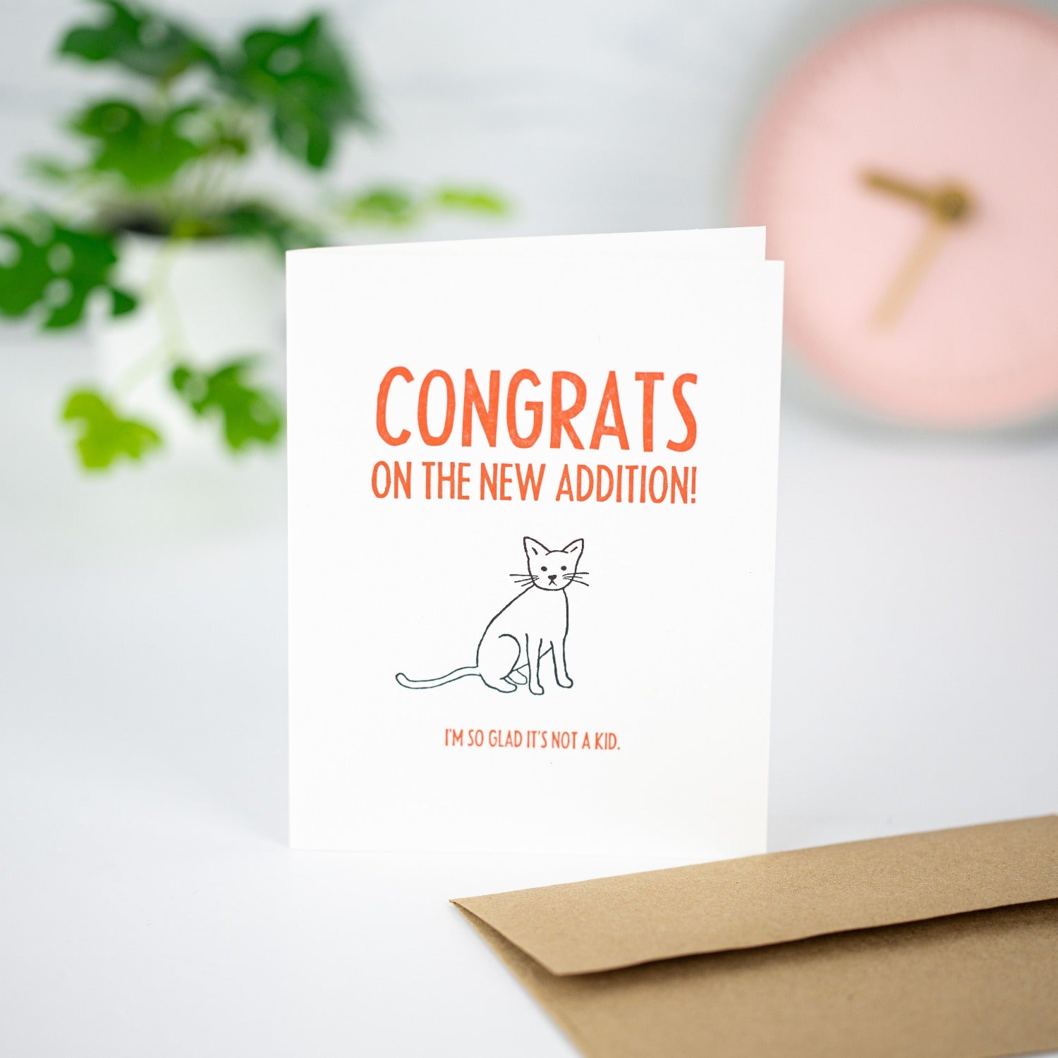 Congrats On The New Addition (Cat) by Ladyfingers Letterpress