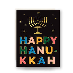 Lights Happy Hanukkah Greeting Card