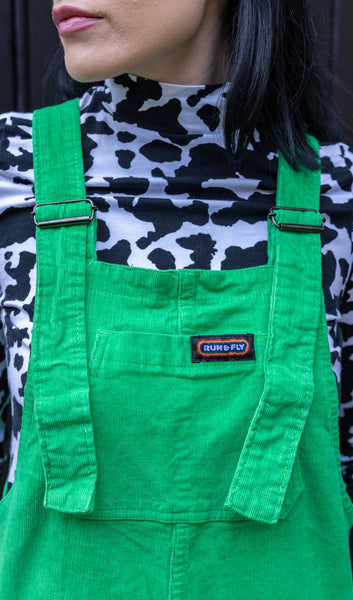 Classic Green Stretch Cord Dungarees