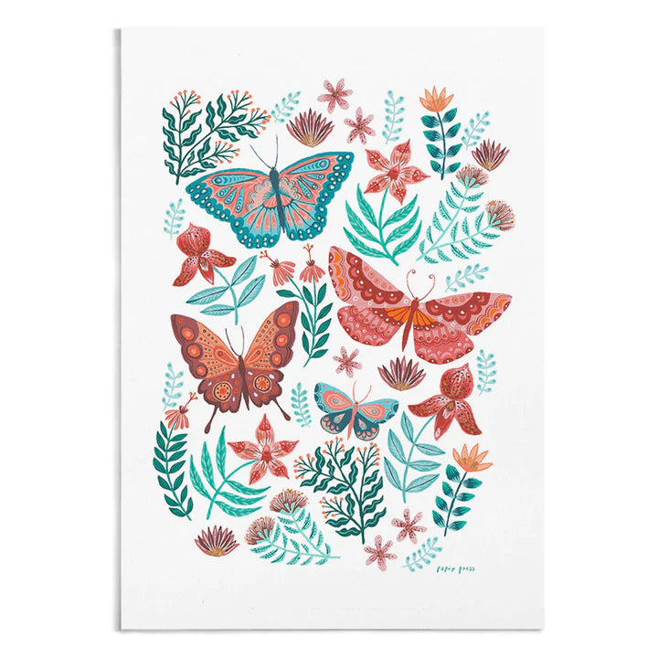 Butterfly Garden Artists Print by Papio Press