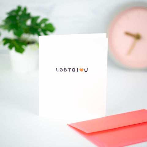LGBTQILOVEU by Ladyfingers Letterpress
