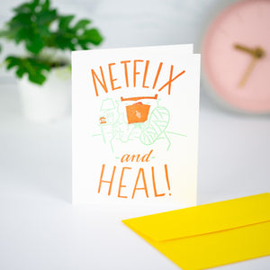 Netflix and Heal by Ladyfingers Letterpress